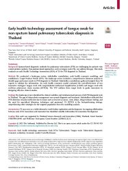 Early health technology assessment of tongue swab for non-sputum based pulmonary tuberculosis diagnosis in Thailand